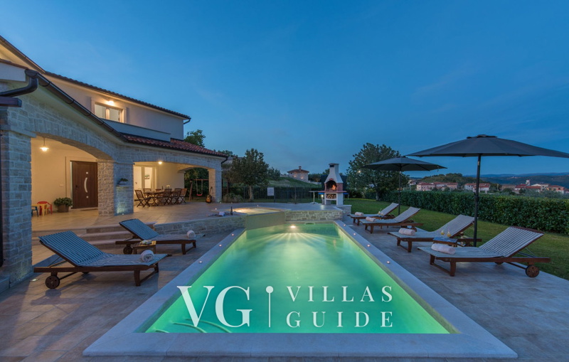 Villa Melli with pool, Whirlpool and panoramic View Garten und Außenbereich