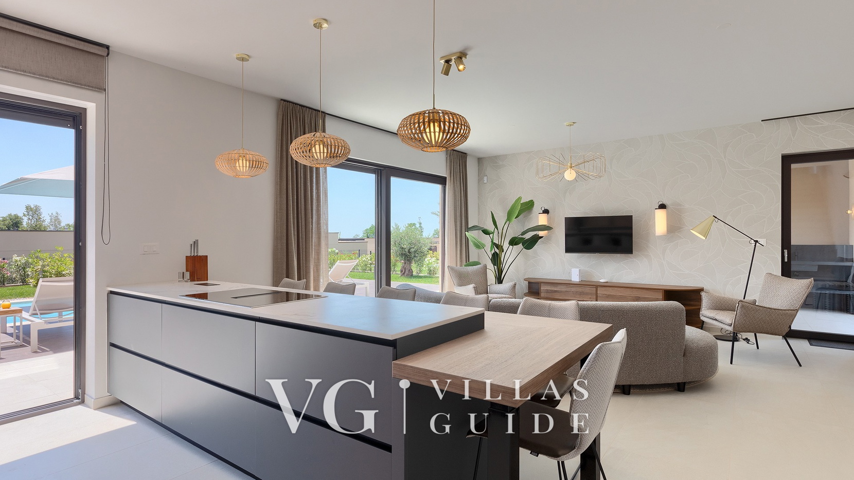 Villa Rosalie with Sauna & Pool Küche