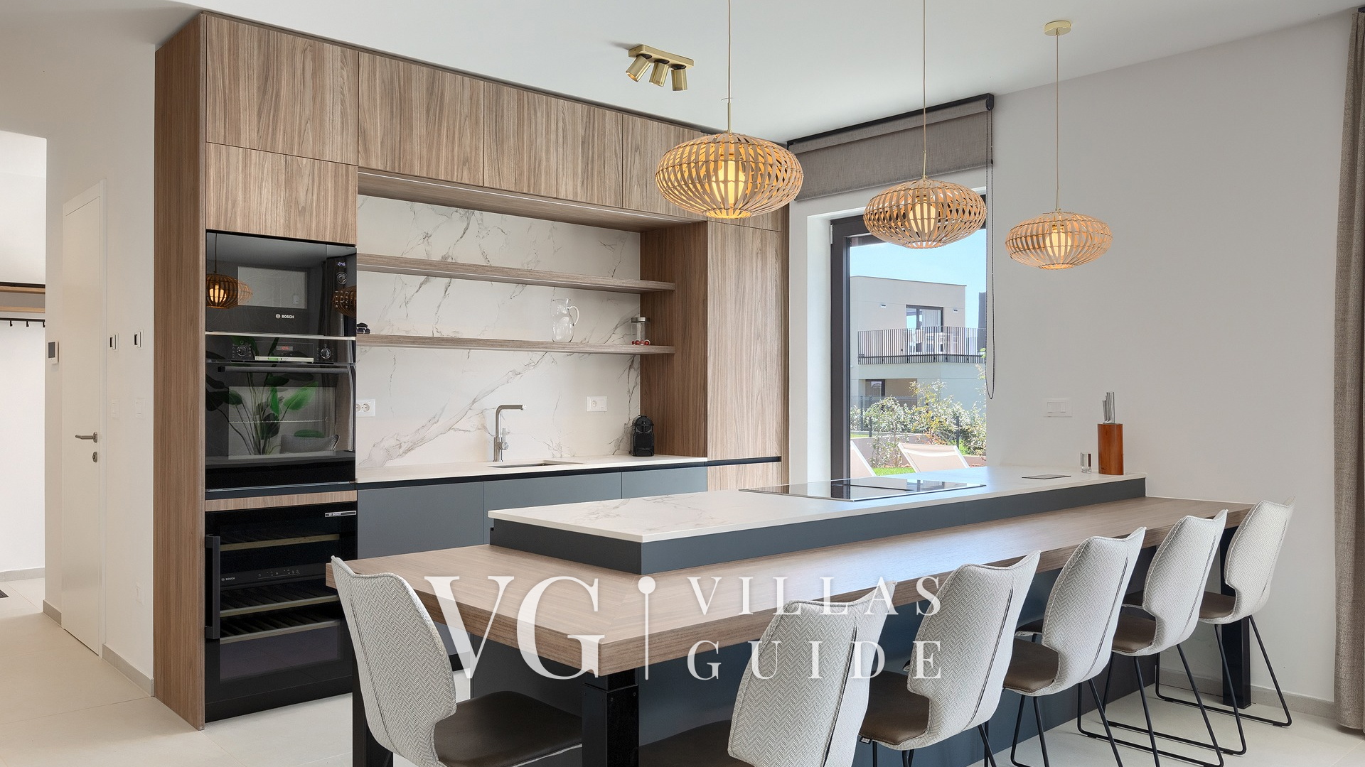 Villa Rosalie with Sauna & Pool Kitchen