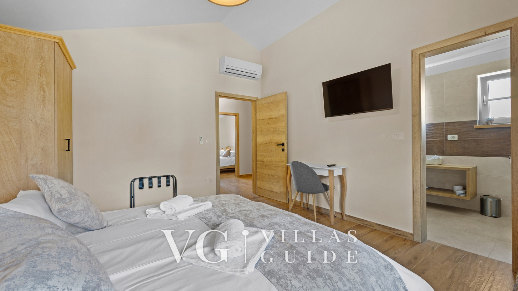 Stone Villa Murine Istria Schlafzimmer