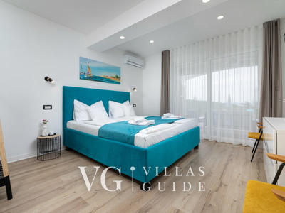 Sea View Villa Oliva with pool Island Krk Camera da letto