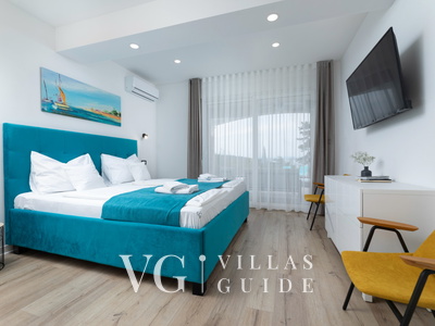 Sea View Villa Oliva with pool Island Krk Camera da letto