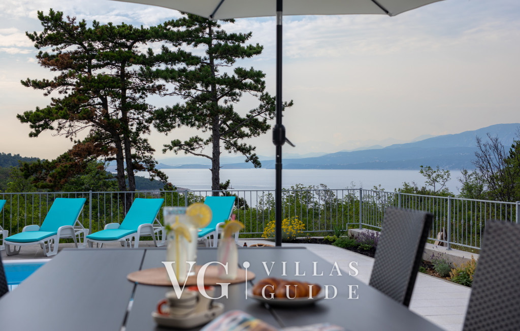 Sea View Villa Oliva with pool Island Krk Garden and property exterior