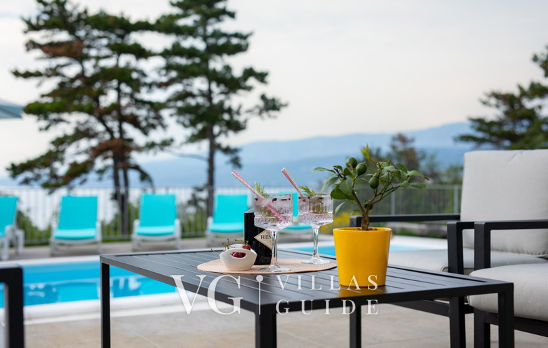 Sea View Villa Oliva with pool Island Krk Garden and property exterior