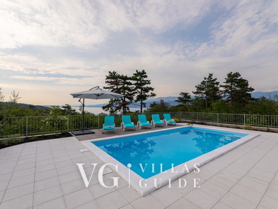 Sea View Villa Oliva with pool Island Krk Piscina