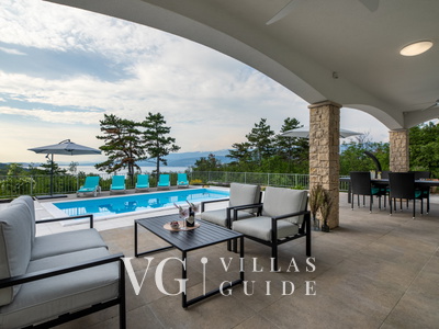 Sea View Villa Oliva with pool Island Krk Giardino e esterni della proprietà