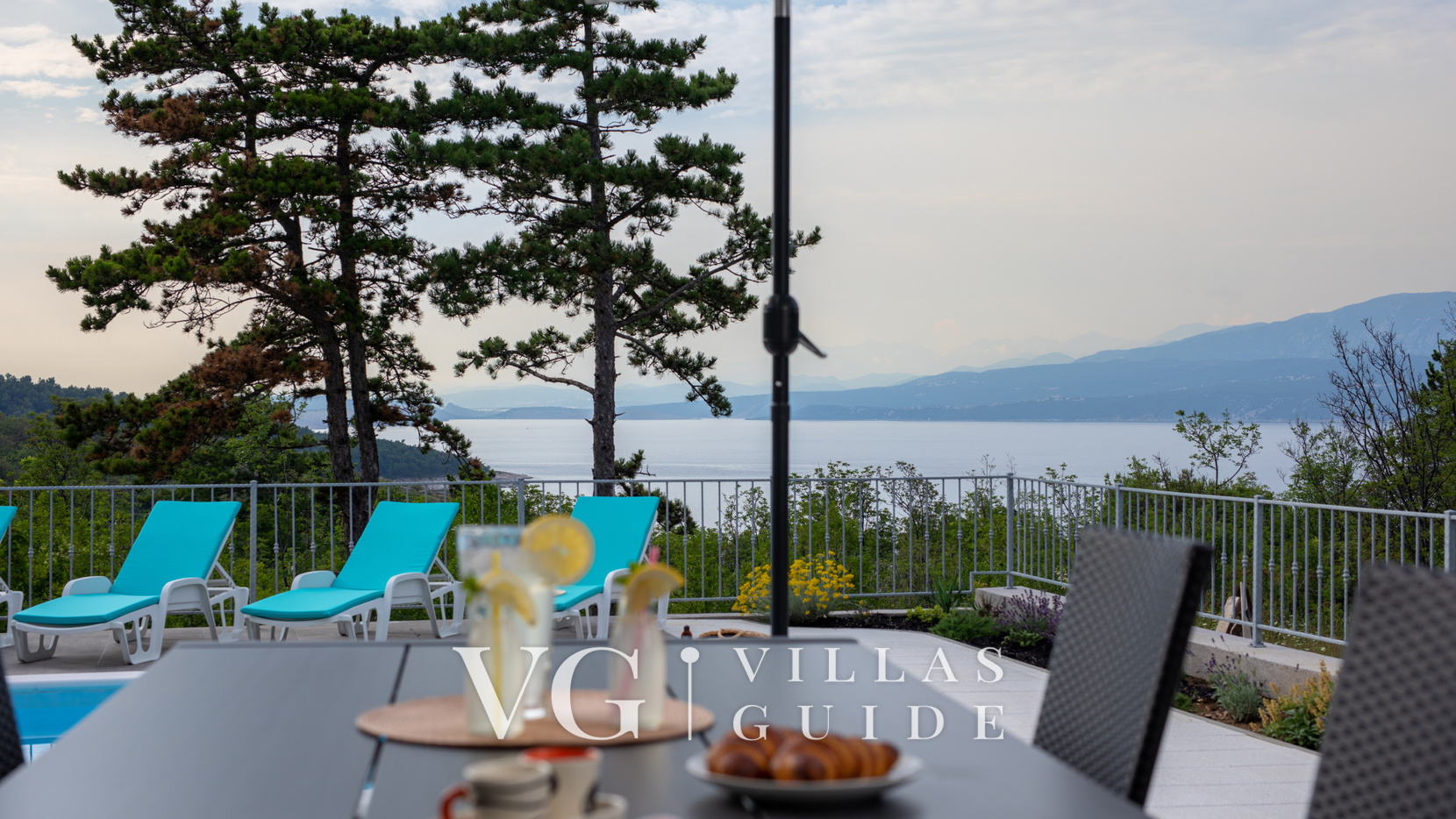 Sea View Villa Oliva with pool Island Krk Garden and property exterior