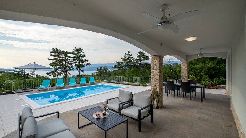 Sea View Villa Oliva with pool Island Krk