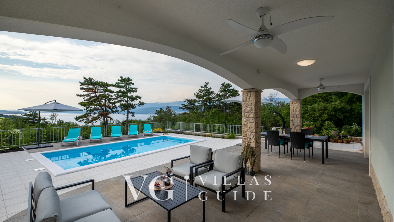 Sea View Villa Oliva with pool Island Krk