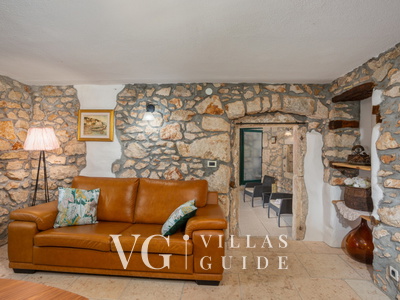 Stone House Zijavica with pool Living room