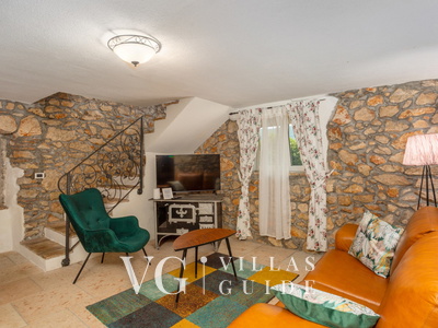 Stone House Zijavica with pool Living room