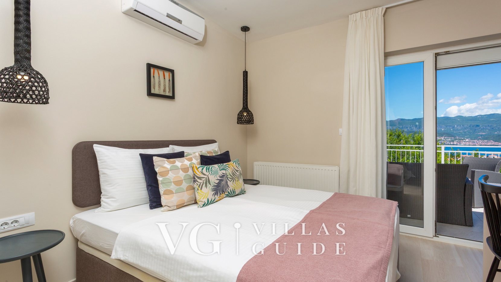 Vila Oleander pool&sea view&pet friendly- Malinska Spavaća soba