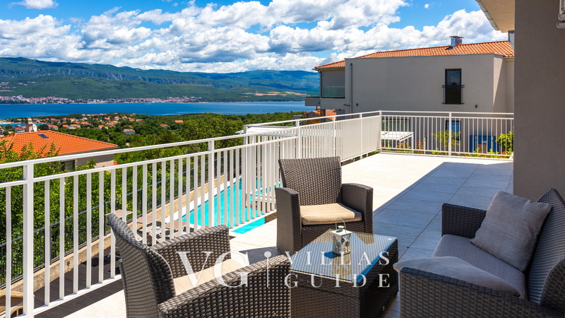 Vila Oleander pool&sea view&pet friendly- Malinska Garden and property exterior