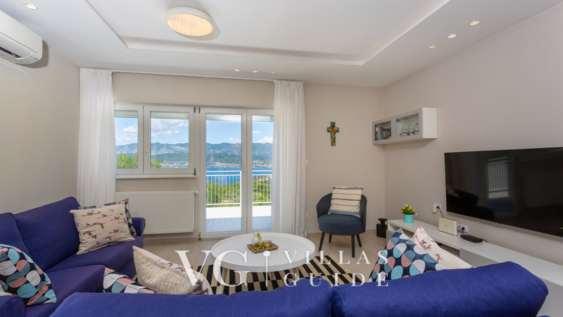 Vila Oleander pool&sea view&pet friendly- Malinska Living room