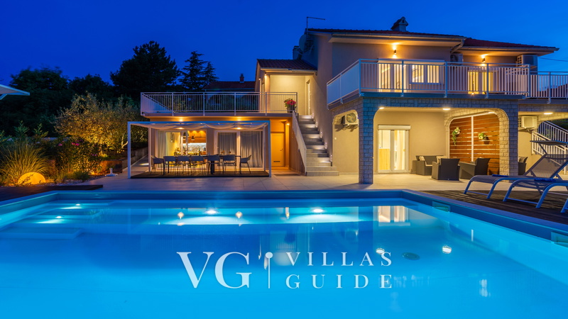 Vila Oleander pool&sea view&pet friendly- Malinska Garden and property exterior