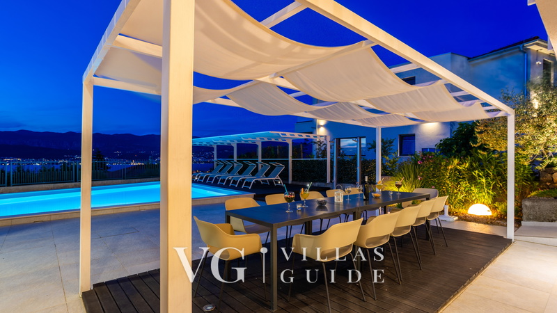 Vila Oleander pool&sea view&pet friendly- Malinska Garden and property exterior