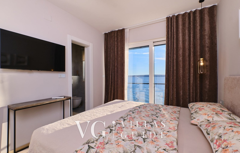 Villa Wind rose with pool&whirpool&sauna&beachfront Schlafzimmer