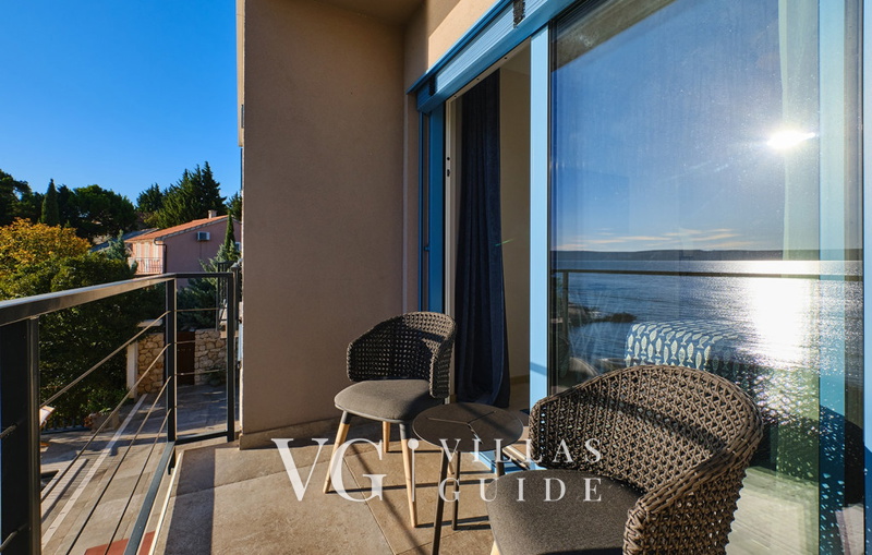 Villa Wind rose with pool&whirpool&sauna&beachfront Schlafzimmer