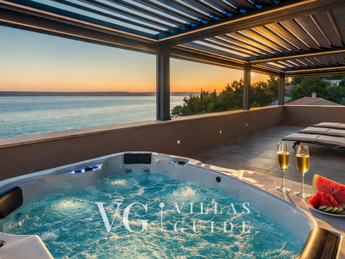 Villa Wind rose with pool&whirpool&sauna&beachfront