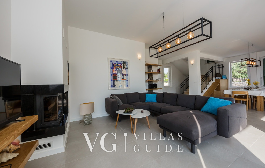 Villa Lun T - Island Pag Wohnzimmer