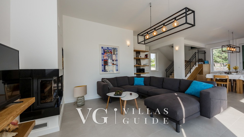 Villa Lun T - Island Pag Wohnzimmer
