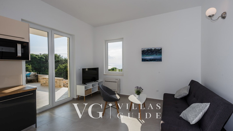 Villa Lun T - Island Pag Wohnzimmer