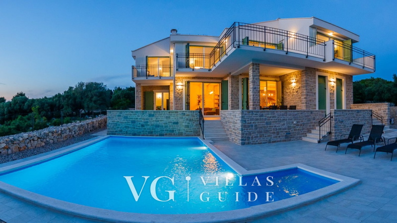 Villa Lun T - Island Pag Garten und Außenbereich