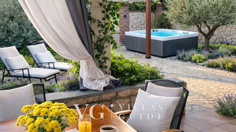 Villa Lara with pool&whirpool&pet friendly&100m from the sea- Rab Garten und Außenbereich