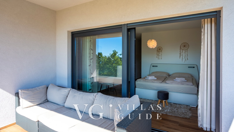 Villa Angello pool&whirpool&pet friendly Schlafzimmer