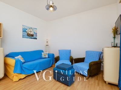 Villa House Vissum with pool&sea view Living room