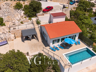 Villa House Vissum with pool&sea view Garden and property exterior