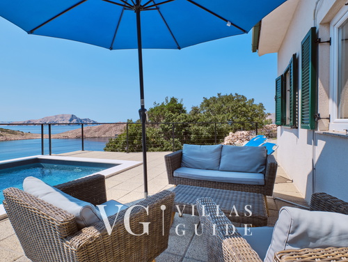 Villa House Vissum with pool&sea view