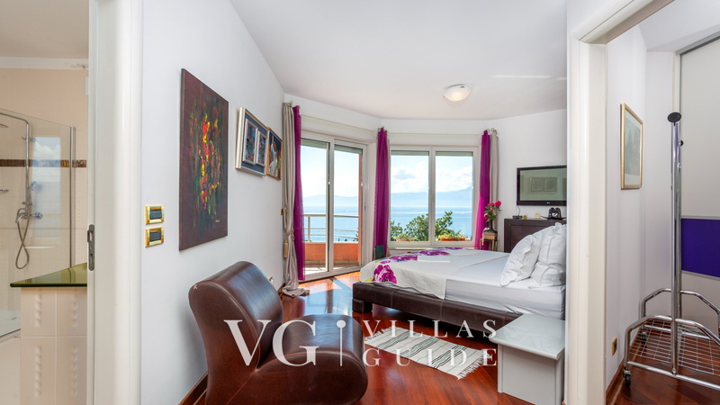Villa Anamia with seaview Camera da letto