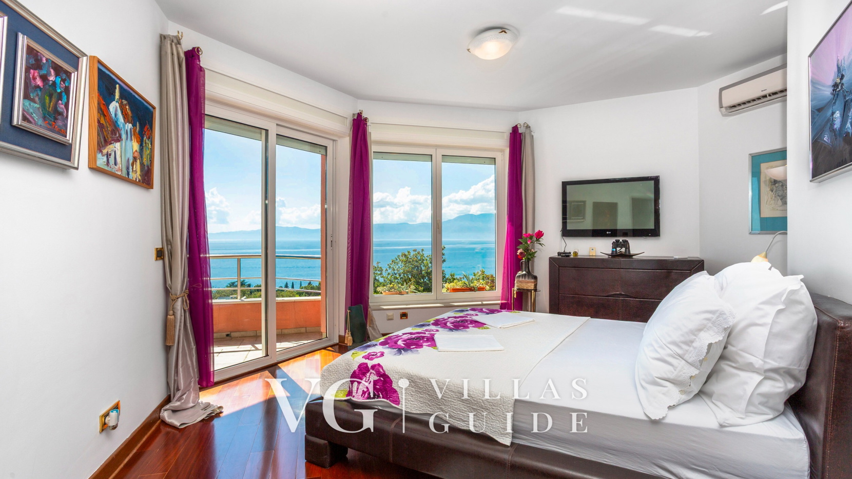 Villa Anamia with seaview Camera da letto