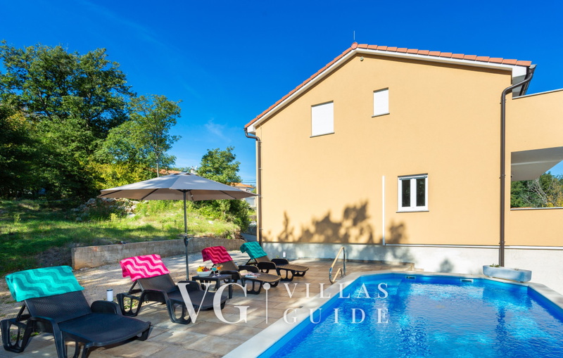 Villa Magriž with pool- Island Krk Garten und Außenbereich