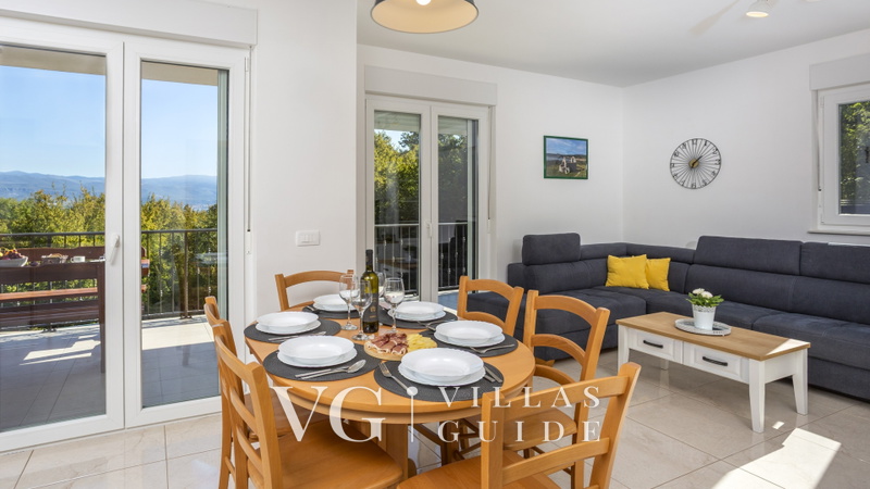Villa Magriž with pool- Island Krk Dnevni boravak