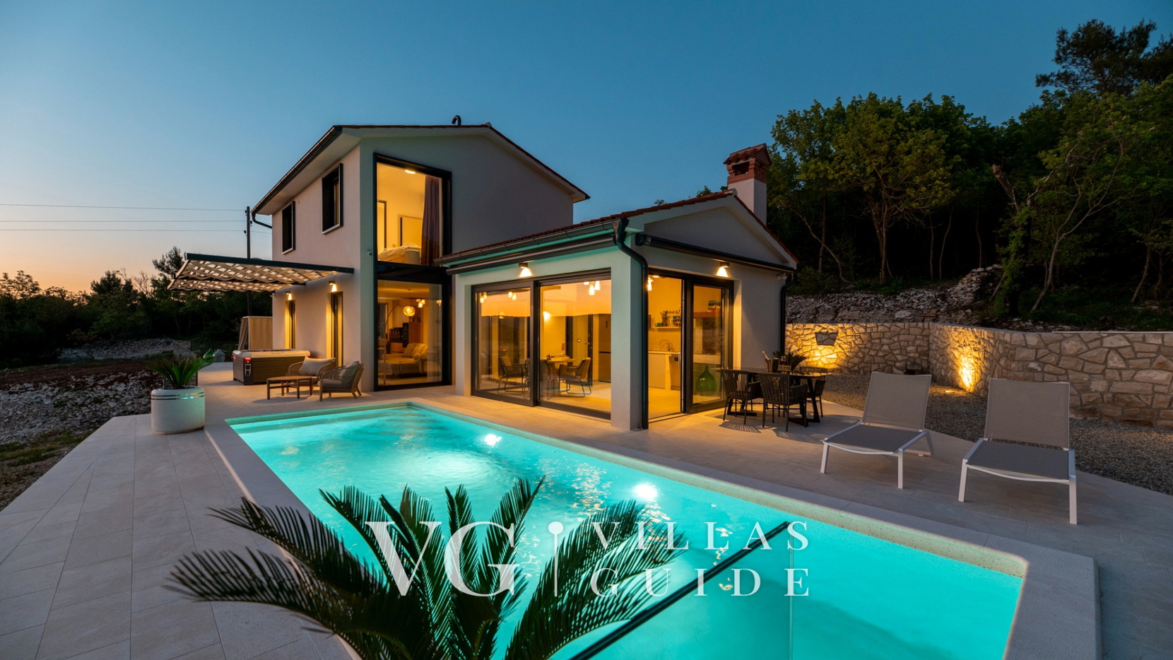 Vila Laguna Blu Garten und Außenbereich