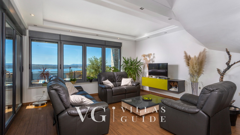 Holiday Home Villa Legara with pool Living room