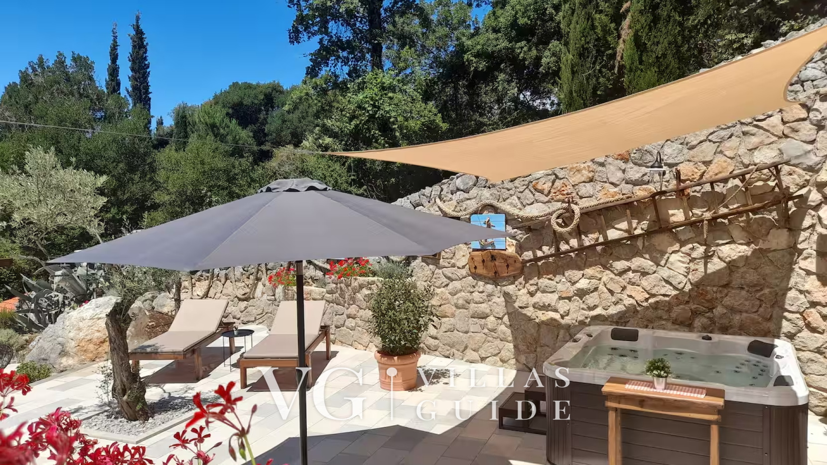 Villa Imortele aria with pool&whirpool island Cres Garden and property exterior