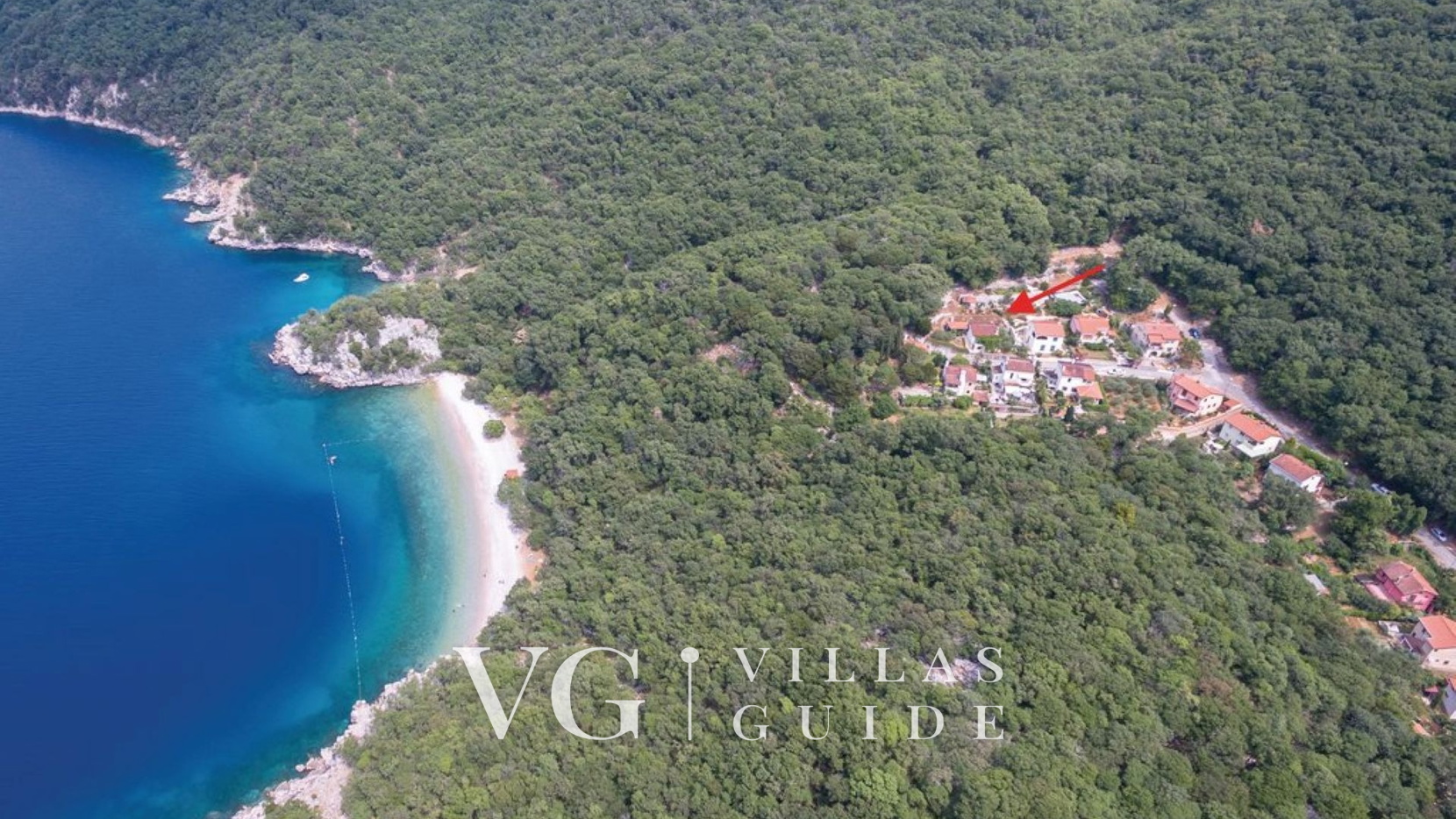 Villa Imortele aria with pool&whirpool island Cres Garden and property exterior