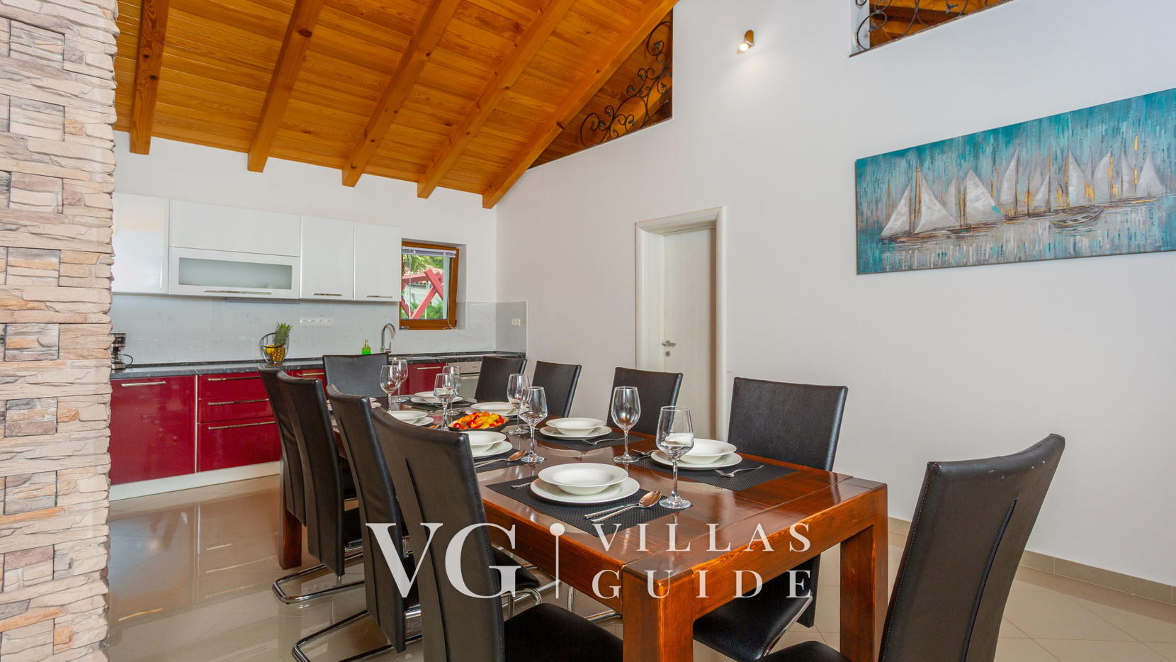 Villa Gostinjac 1 with pool&pet friendly- island Krk Kuhinja