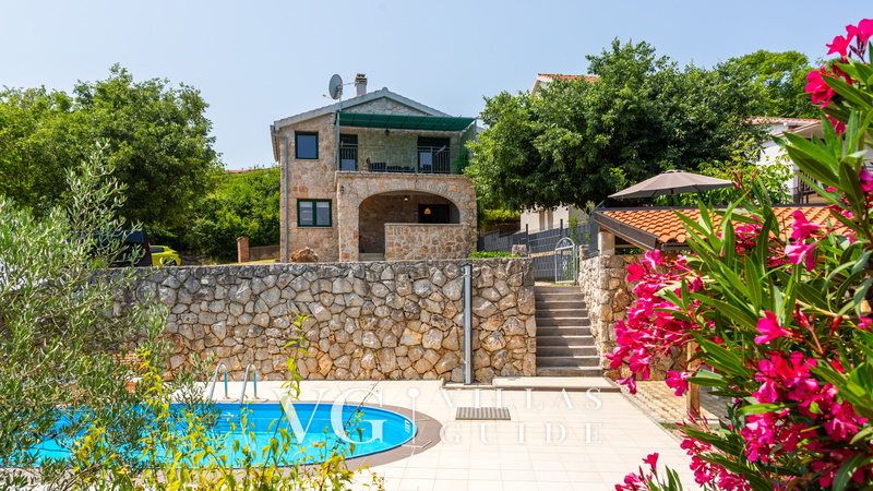 Villa Risika 1 with pool island Krk