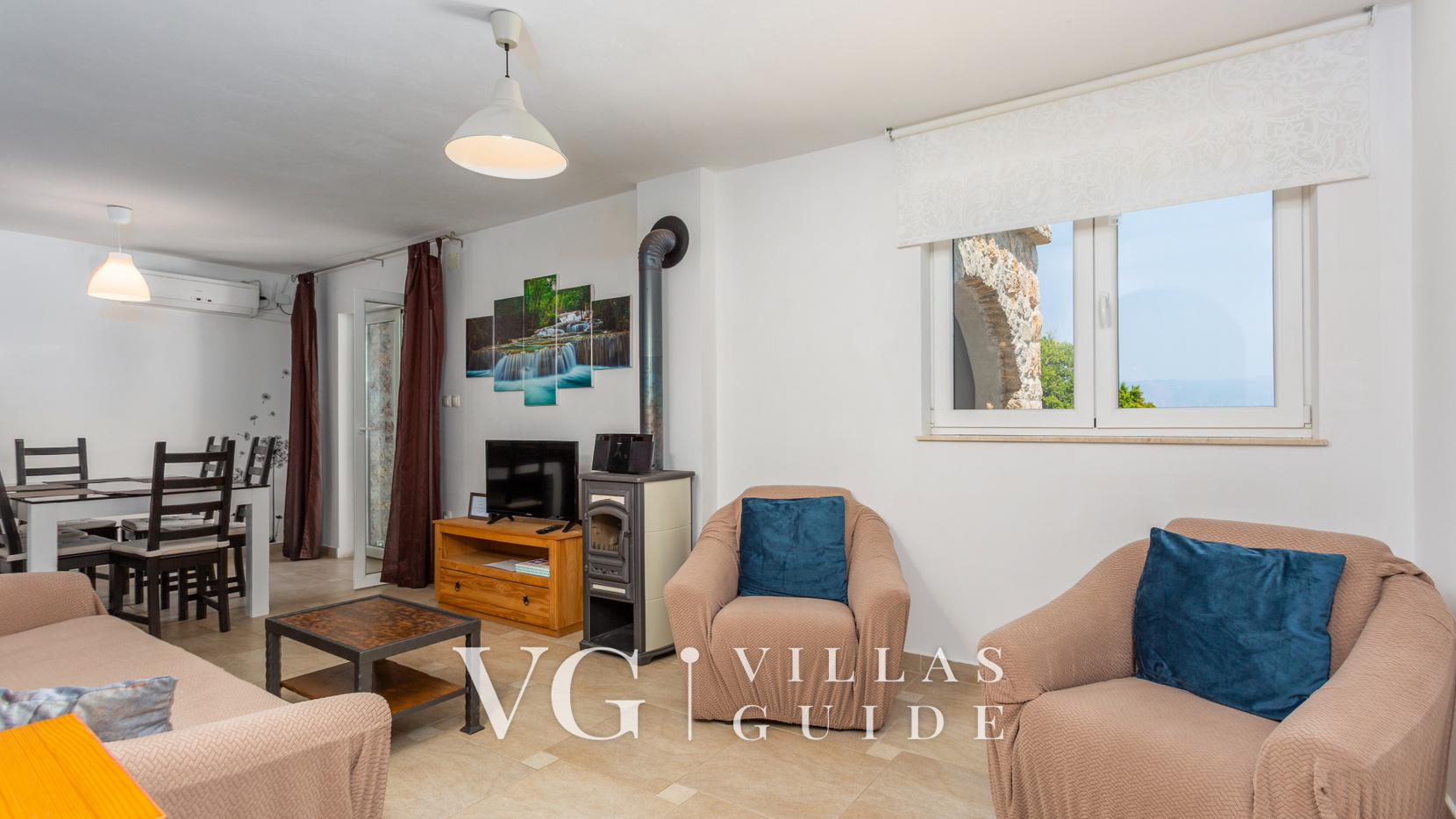 Villa Risika 1 with pool island Krk Dnevni boravak