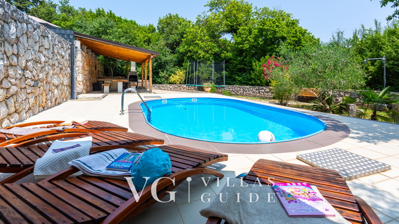 Villa Risika 1 with pool island Krk Bazen