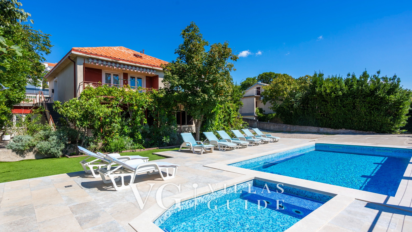 Villa Nina with two pools &pet friendly- Novi Vinodolski Garden and property exterior