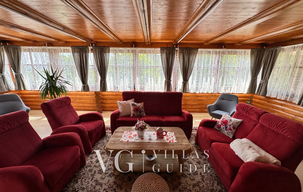 Villa Pine Log Soggiorno