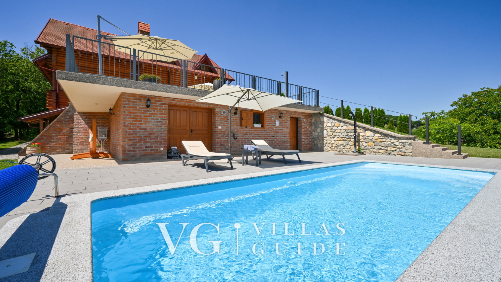 Villa Pine Log Pool