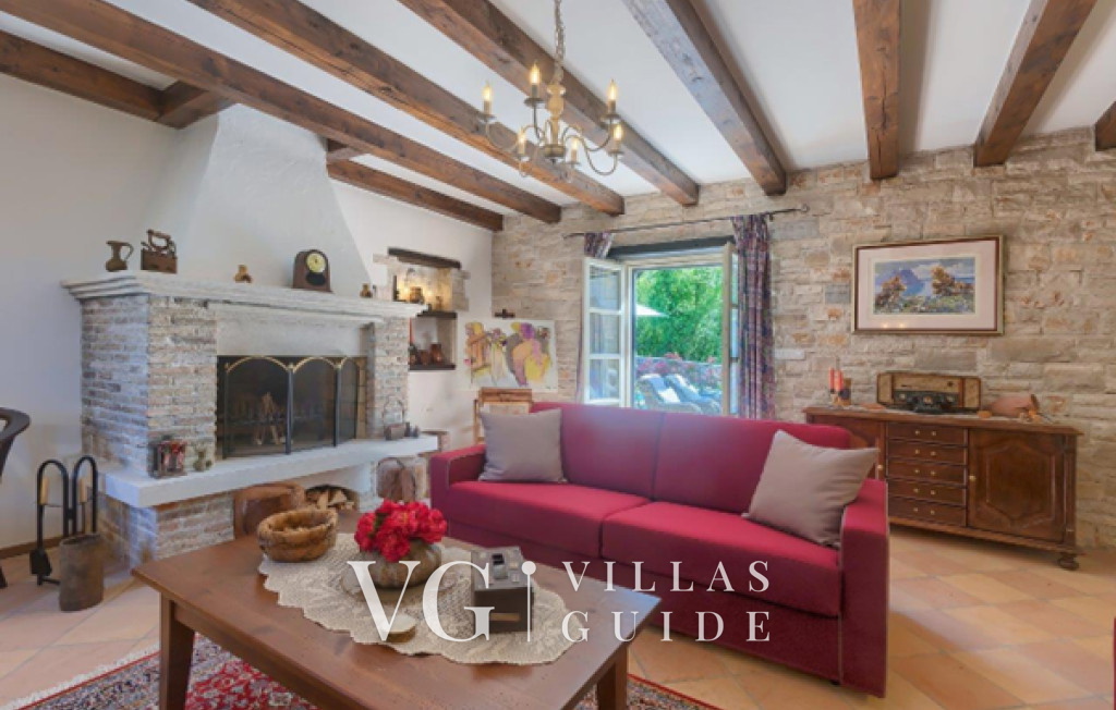 Villa White house B with pool Istria Wohnzimmer