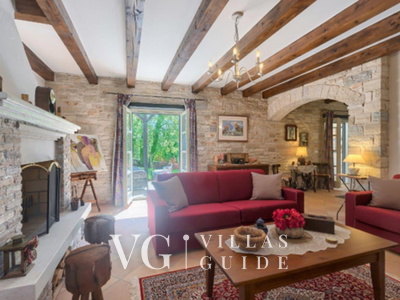 Villa White house B with pool Istria Wohnzimmer