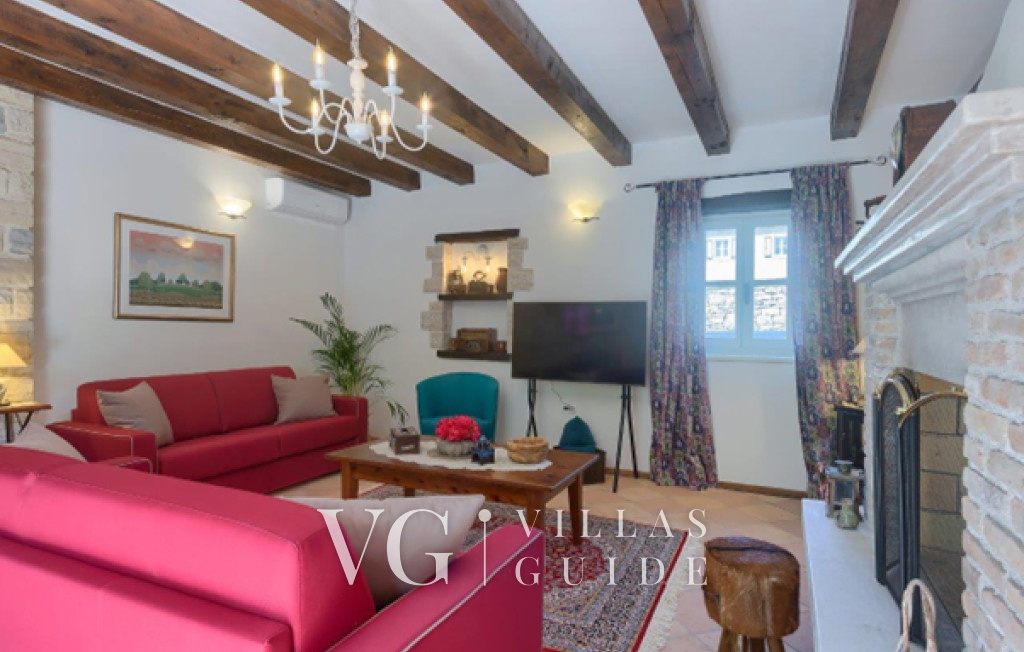 Villa White house B with pool Istria Wohnzimmer